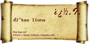 Ékes Ilona névjegykártya