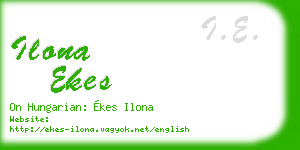 ilona ekes business card